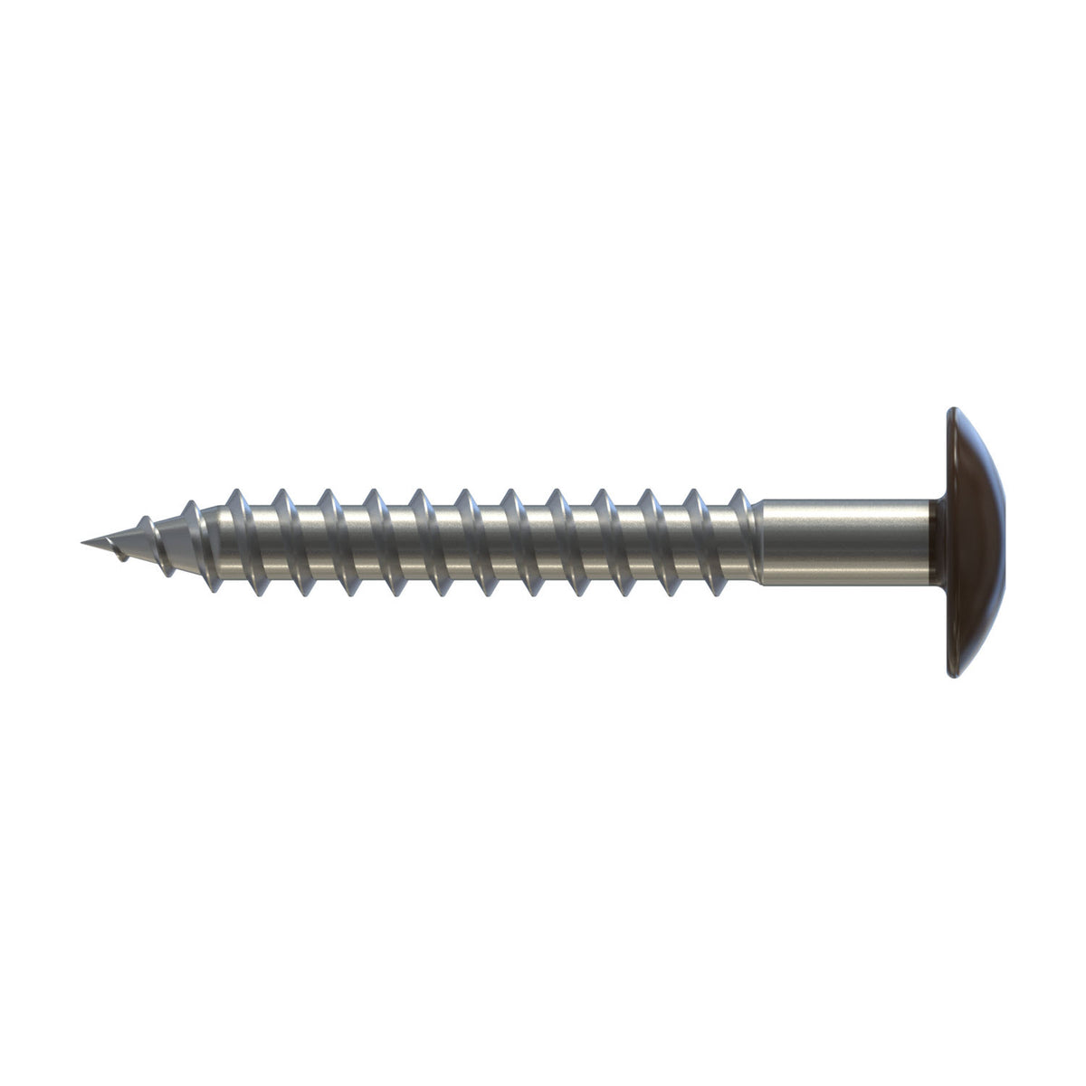 CF-FPS Façade panel screw, Truss head, 5.5 x 55, Partial thread (L1), TX 20, Stainless steel A2, pickled, passivated, Cedral C04 Grey-brown, 100 Pcs.