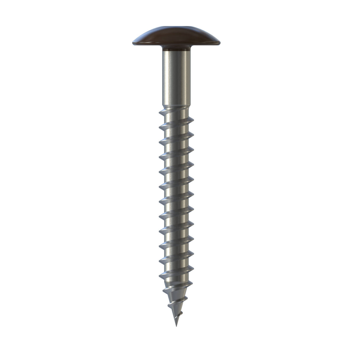 CF-FPS Façade panel screw, Truss head, 5.5 x 55, Partial thread (L1), TX 20, Stainless steel A2, pickled, passivated, Cedral C04 Grey-brown, 100 Pcs.