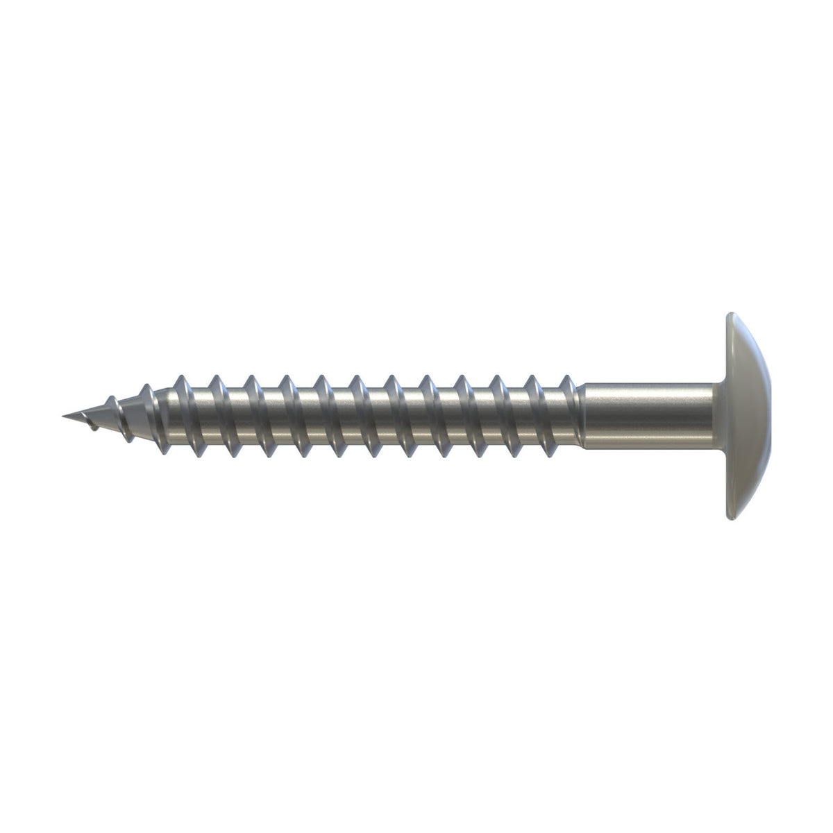 CF-FPS Façade panel screw, Truss head, 5.5 x 55, Partial thread (L1), TX 20, Stainless steel A2, pickled, passivated, Cedral C07 Cream white, 100 Pcs.