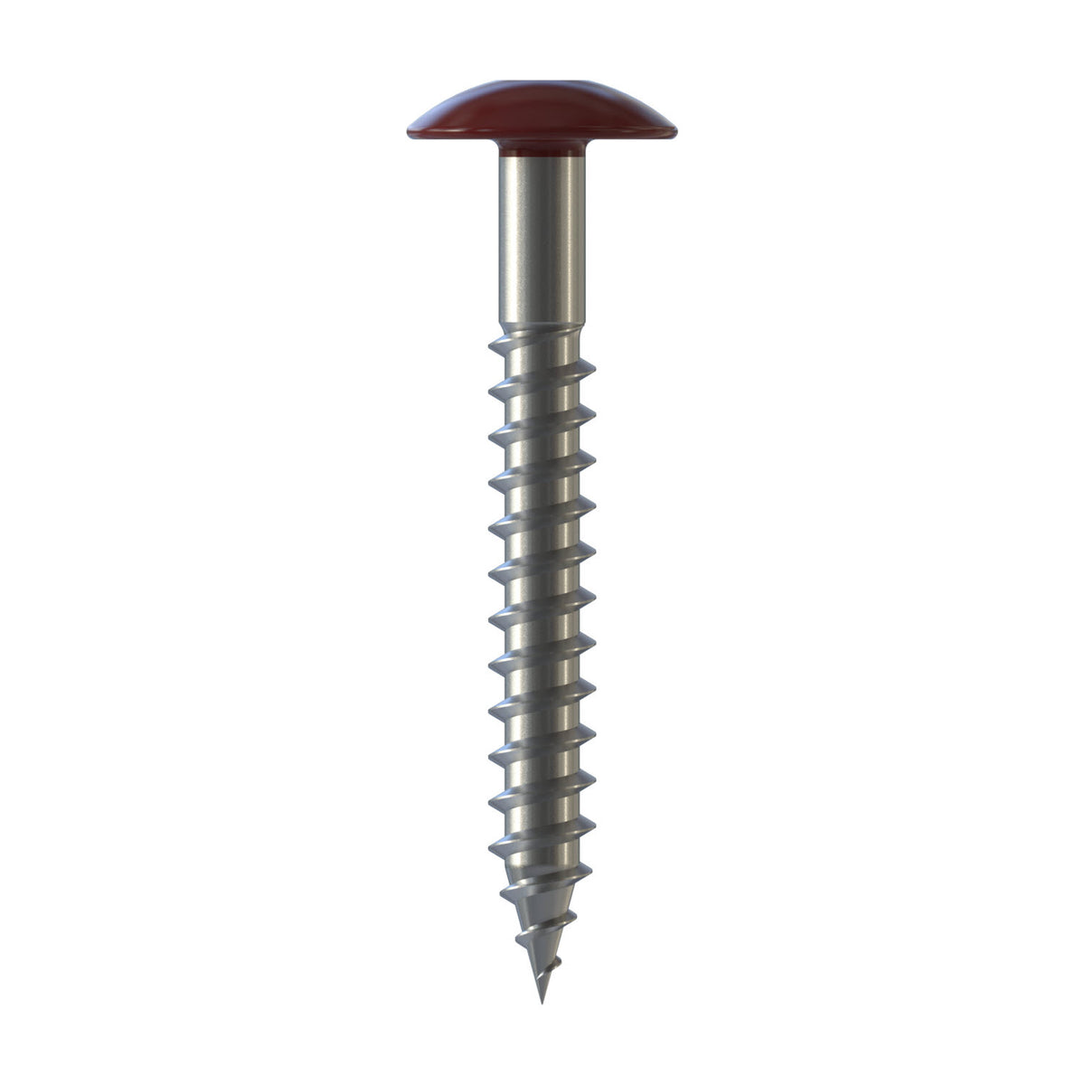 CF-FPS Façade panel screw, Truss head, 5.5 x 55, Partial thread (L1), TX 20, Stainless steel A2, pickled, passivated, Cedral C61 Red, 100 Pcs.