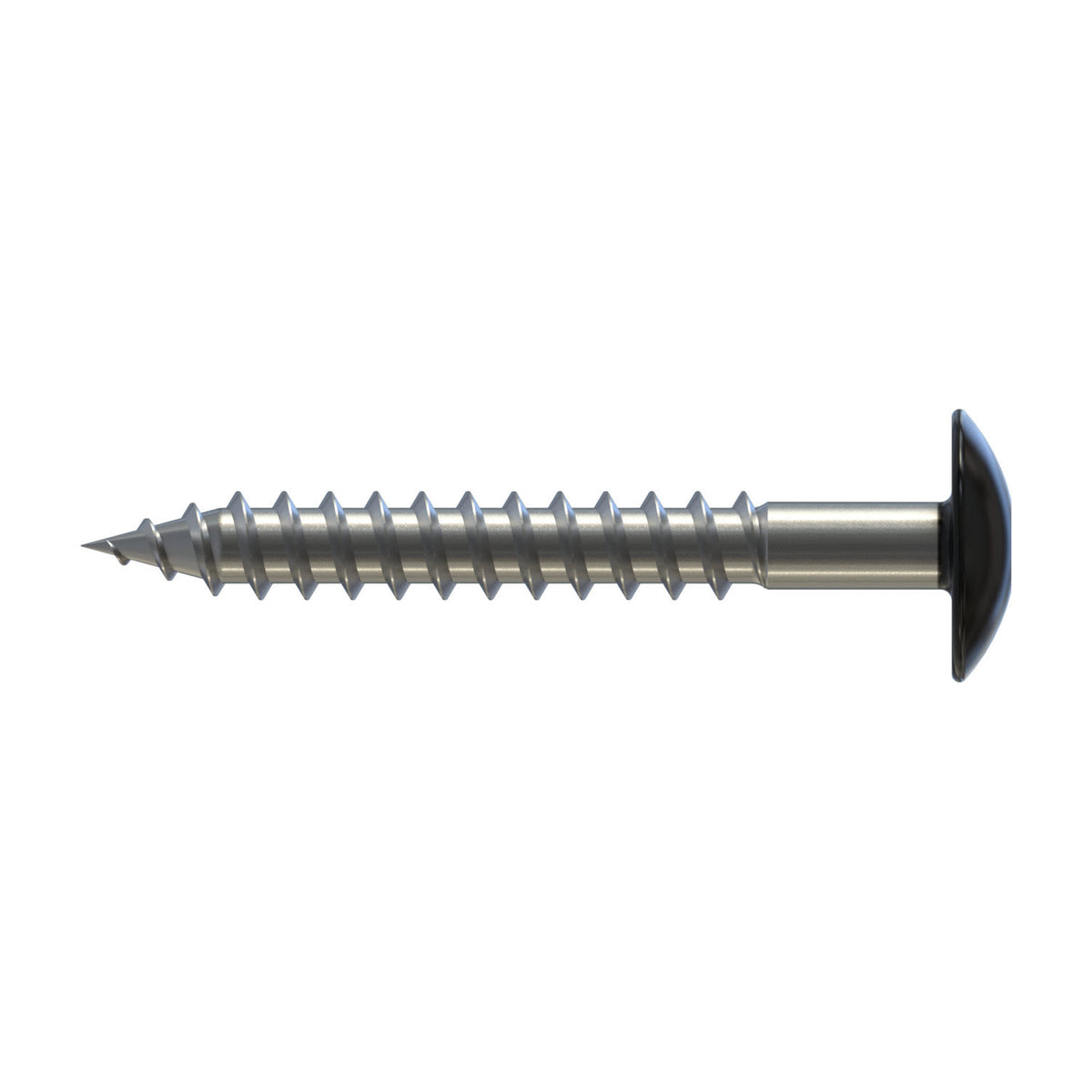 CF-FPS Façade panel screw, Truss head, 4.8 x 25, Partial thread (L1), TX 20, Stainless steel A2, pickled, passivated, RAL 9005 Deep black, 100 Pcs.