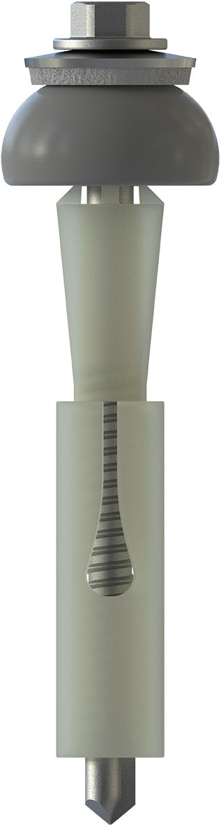 CF-DSH-2-Z Distance set, Hexagon head with pressed-on washer, 6.3 x 85 (39-43), Partial thread (L1), AF 8, Bi-metal (A2 stainless steel/steel)/plastic, RUSPERT®, E19+SD24, 100 Pcs.