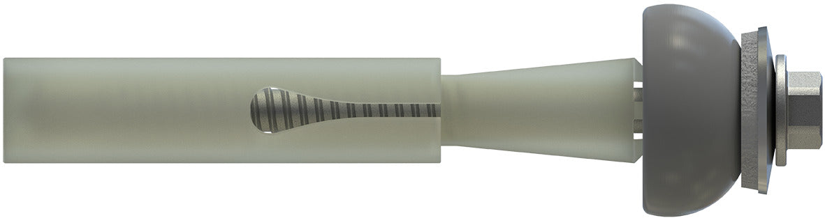 CF-DSH-2-Z Distance set, Hexagon head with pressed-on washer, 6.3 x 85 (49-53), Partial thread (L1), AF 8, Bi-metal (A2 stainless steel/steel)/plastic, RUSPERT®, E19+SD24, 100 Pcs.