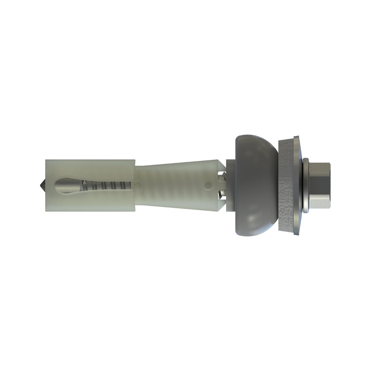 CF-DSH-3-Z Distance set, Hexagon head with pressed-on washer, 5.5 x 50 (17-20), Partial thread (L1), AF 8, Bi-metal (A2 stainless steel/steel)/plastic, RUSPERT®, E16+SD19, 100 Pcs.