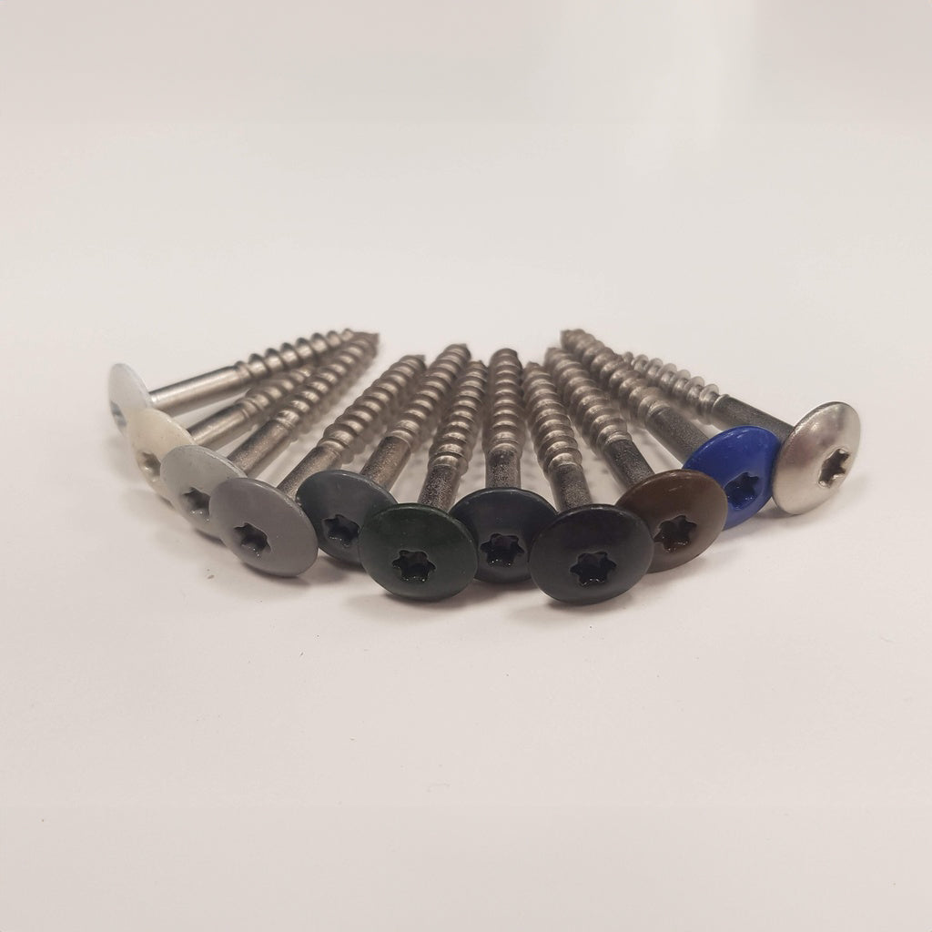 Certifix CFTSLP2 timber batten facade/cladding screw large pan head A2 stainless 5.5 x 38 powder coated (Bulk)