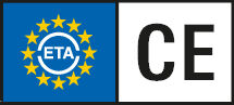 Logo with ETA and CE symbols