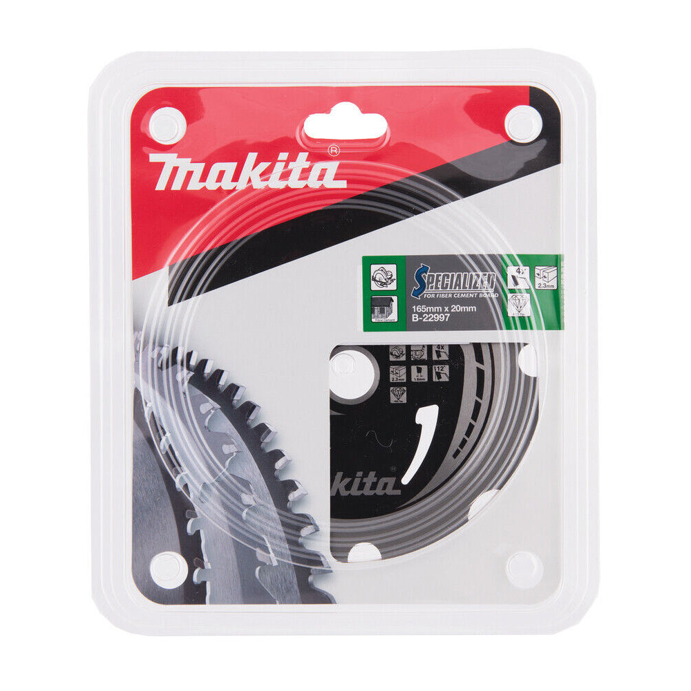 Makita PCD 165Dmm x 20B x 4T Fibre Cement Board Saw Blade