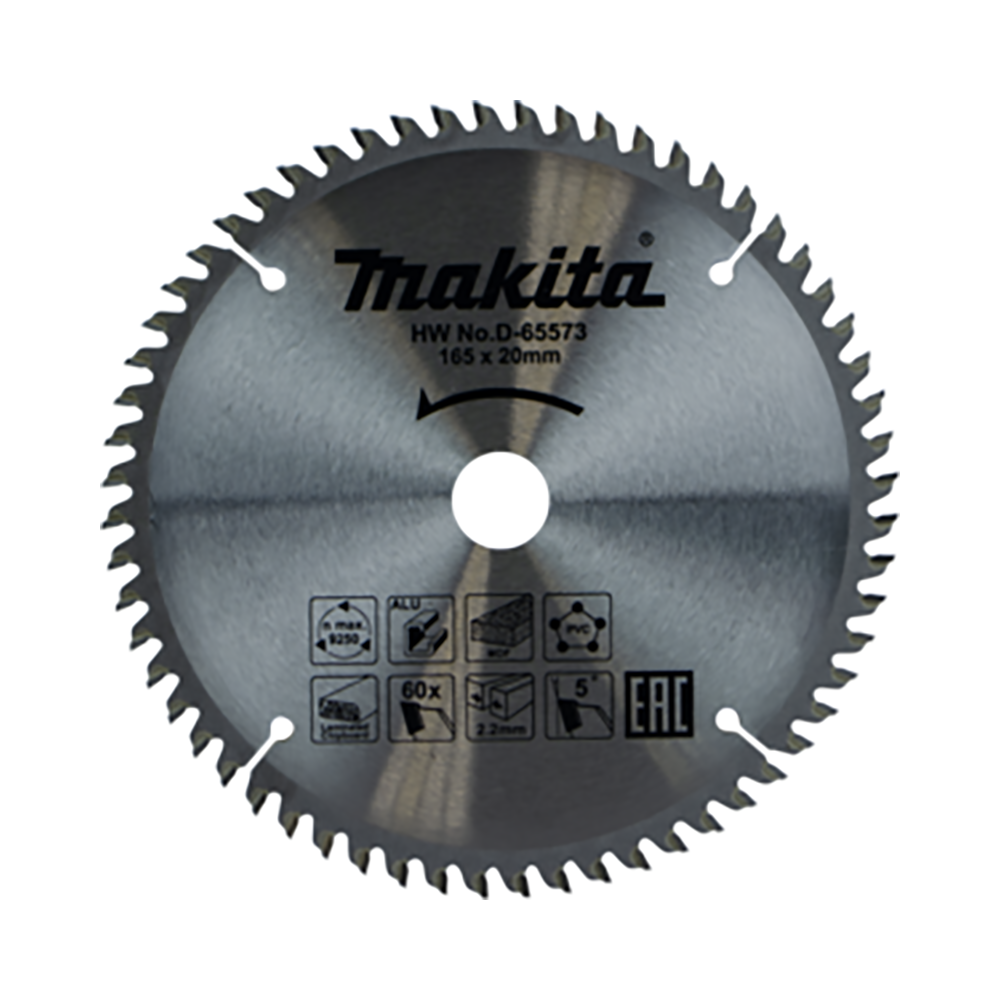 Makita TCT 165Dmm x 20B x 60T Multi-Purpose Circular Saw Blade
