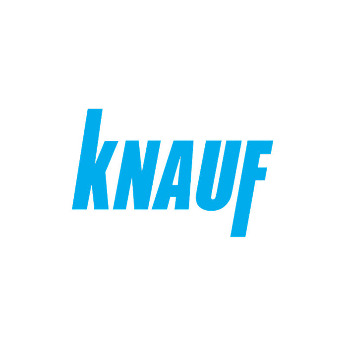 Knauf logo in blue on a white background