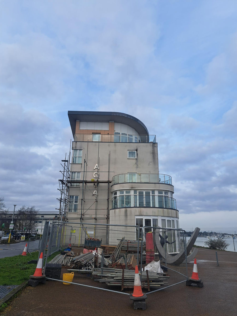 Aqua apartments, Poole, Dorset before facade removal