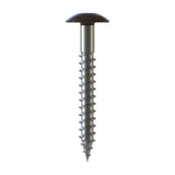 CF-FPS Façade panel screw, Truss head, 5.5 x 55, Partial thread (L1), TX 20, Stainless steel A2, pickled, passivated, Cedral C04 Grey-brown, 100 Pcs.