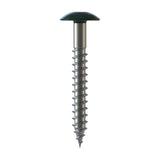 CF-FPS Façade panel screw, Truss head, 5.5 x 55, Partial thread (L1), TX 20, Stainless steel A2, pickled, passivated, Cedral C31 Moss green, 100 Pcs.