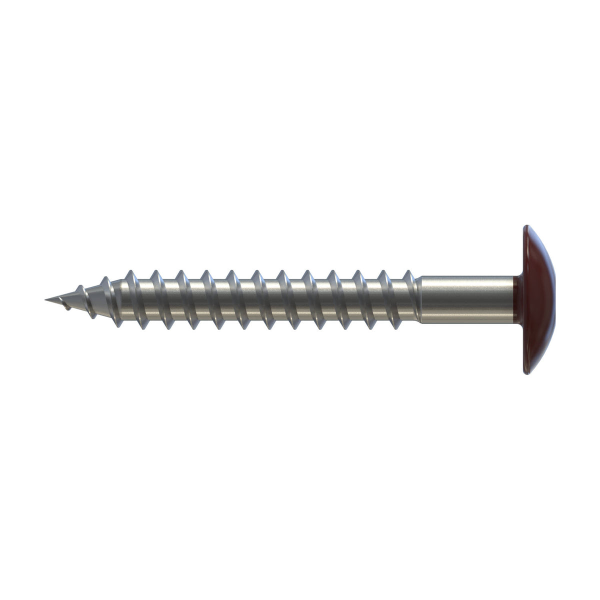 CF-FPS Façade panel screw, Truss head, 5.5 x 55, Partial thread (L1), TX 20, Stainless steel A2, pickled, passivated, Cedral C33 Oxide red, 100 Pcs.