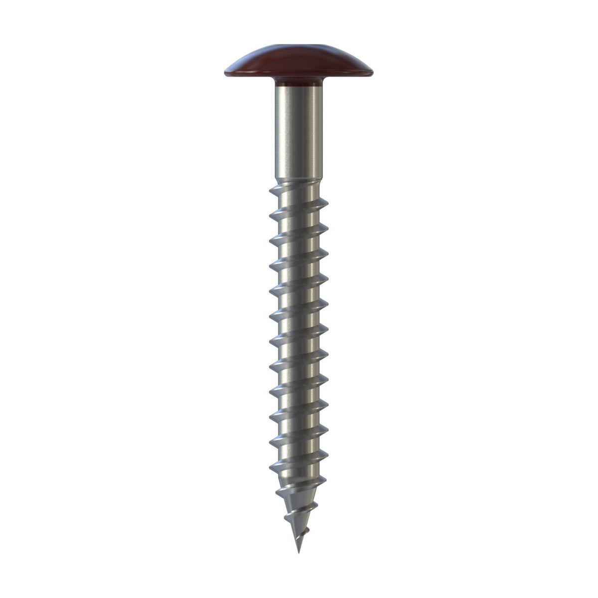 CF-FPS Façade panel screw, Truss head, 5.5 x 55, Partial thread (L1), TX 20, Stainless steel A2, pickled, passivated, Cedral C33 Oxide red, 100 Pcs.