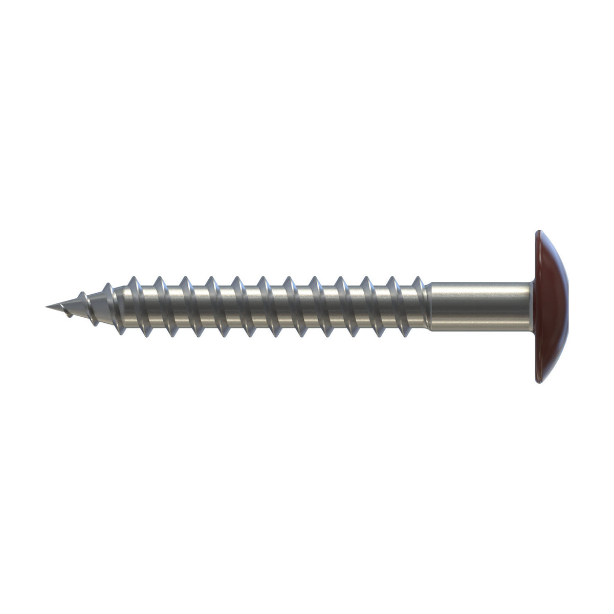 CF-FPS Façade panel screw, Truss head, 5.5 x 35, Partial thread (L1), TX 20, Stainless steel A4, pickled, passivated, RAL 3009 Oxide red, 100 Pcs.
