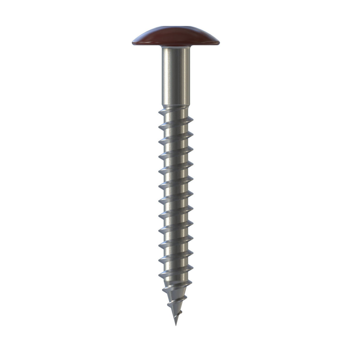 CF-FPS Façade panel screw, Truss head, 5.5 x 35, Partial thread (L1), TX 20, Stainless steel A4, pickled, passivated, RAL 3009 Oxide red, 100 Pcs.
