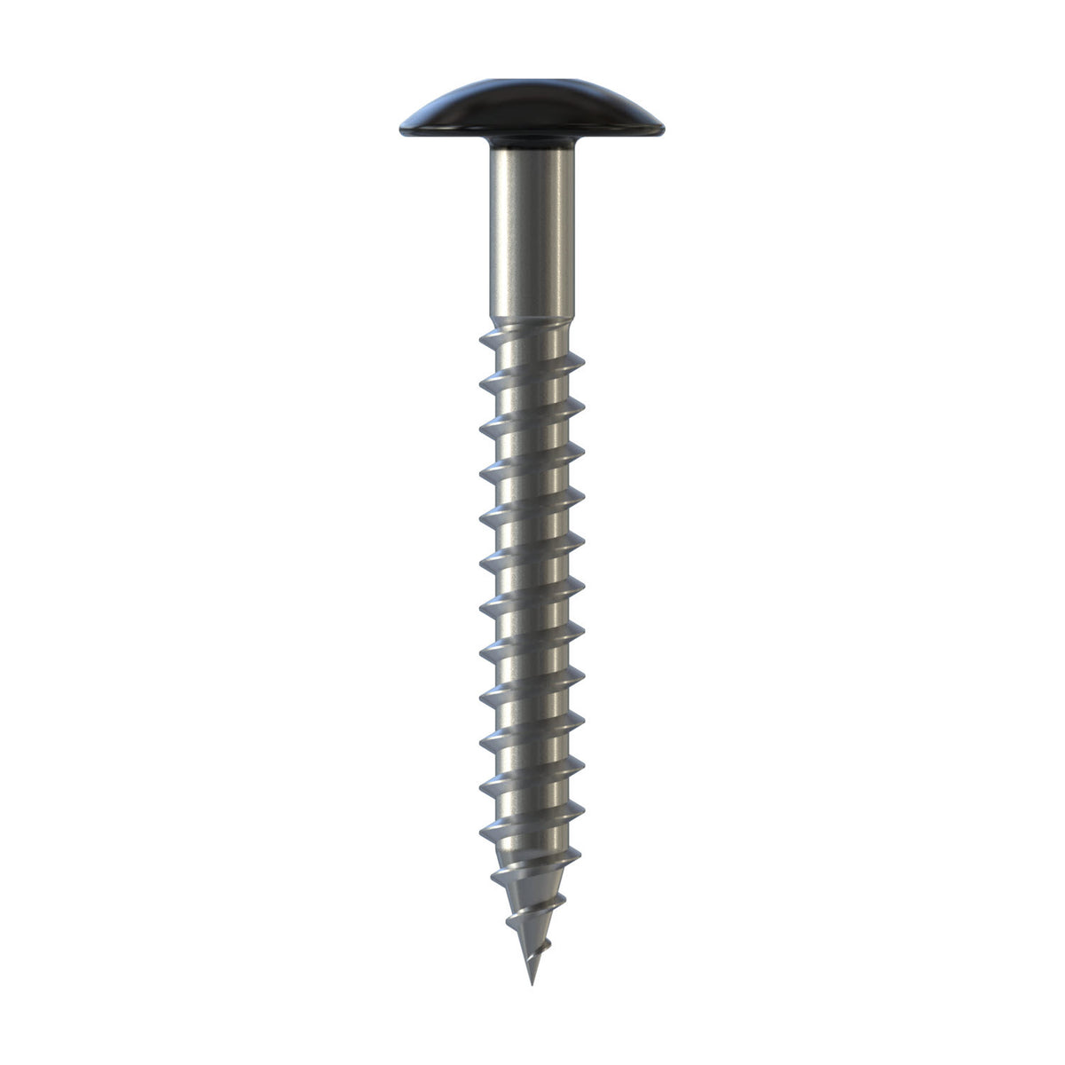 CF-FPS Façade panel screw, Truss head, 4.8 x 38, Partial thread (L1), TX 20, Stainless steel A2, pickled, passivated, RAL 9005 Deep black, 100 Pcs.