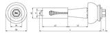 CF-DSH-2-Z Distance set, Hexagon head with pressed-on washer, 6.3 x 70 (29-33), Partial thread (L1), AF 8, Bi-metal (A2 stainless steel/steel)/plastic, RUSPERT®, E19+SD24, 100 Pcs.