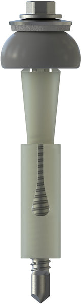 CF-DSH-2-Z Distance set, Hexagon head with pressed-on washer, 6.3 x 85 (34-38), Partial thread (L1), AF 8, Bi-metal (A2 stainless steel/steel)/plastic, RUSPERT®, E19+SD24, 100 Pcs.