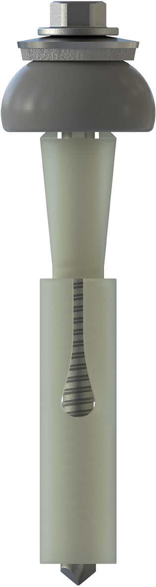 CF-DSH-2-Z Distance set, Hexagon head with pressed-on washer, 6.3 x 85 (44-48), Partial thread (L1), AF 8, Bi-metal (A2 stainless steel/steel)/plastic, RUSPERT®, E19+SD24, 100 Pcs.