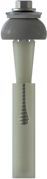 CF-DSH-2-Z Distance set, Hexagon head with pressed-on washer, 6.3 x 85 (49-53), Partial thread (L1), AF 8, Bi-metal (A2 stainless steel/steel)/plastic, RUSPERT®, E19+SD24, 100 Pcs.