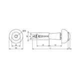 CF-DSH-2-A Distance set, Truss head, 4.8 x 50 (17-20), Partial thread, SIT® 20, A2 stainless steel/plastic SD19