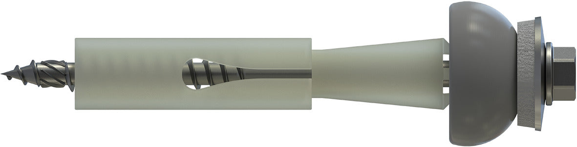 CF-DSH-2-A Distance set, Hexagon head with pressed-on washer, 6.0 x 90 (39-43), Partial thread (L1), AF 8, A2 stainless steel/plastic, pickled, passivated, lubricated, E19+SD24, 100 Pcs.