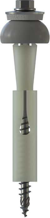 CF-DSH-2-A Distance set, Hexagon head with pressed-on washer, 6.0 x 100 (44-48), Partial thread (L1), AF 8, A2 stainless steel/plastic, pickled, passivated, lubricated, E19+SD24, 100 Pcs.