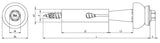 CF-DSH-2-A Distance set, Hexagon head with pressed-on washer, 6.0 x 100 (49-53), Partial thread (L1), AF 8, A2 stainless steel/plastic, pickled, passivated, lubricated, E19+SD24, 100 Pcs.