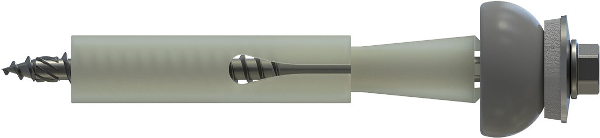 CF-DSH-2-A Distance set, Hexagon head with pressed-on washer, 6.0 x 100 (49-53), Partial thread (L1), AF 8, A2 stainless steel/plastic, pickled, passivated, lubricated, E19+SD24, 100 Pcs.