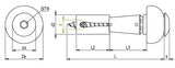 CF-DSH-3-A Distance set, Truss head, 4.8 x 50 (17-20), Partial thread (L1), SIT® 20, A2 stainless steel/plastic, pickled, passivated, lubricated, SD19, 100 Pcs.