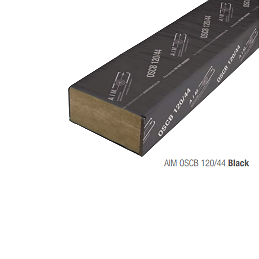 AIM OSCB 120/44 Black 1000 x 90 x 306mm to suit a 350mm cavity c/w fixing clips and course wound screws