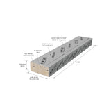 AIM OSCB 60/25 White 1000 x 90 x 25mm to suit a 50mm cavity c/w fixing clips and course wound screws