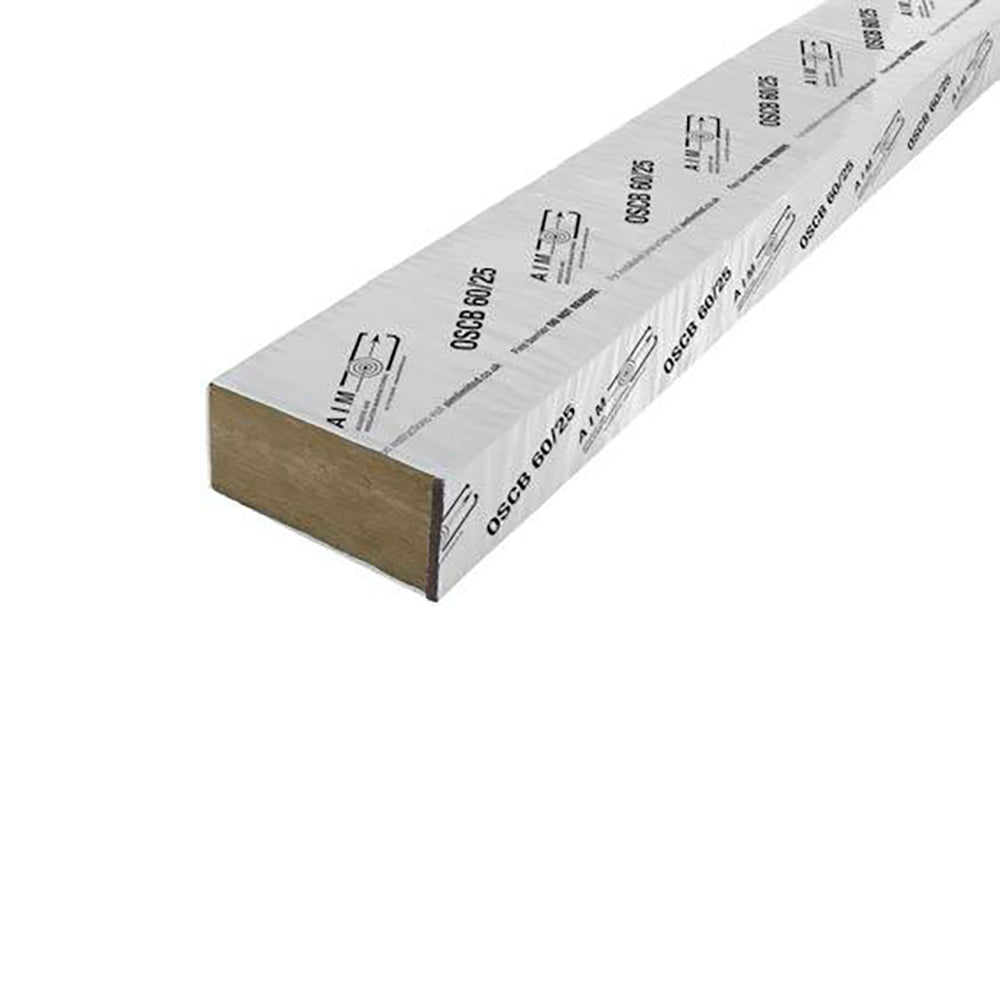 AIM OSCB 60/25 White 1000 x 90 x 25mm to suit a 50mm cavity c/w fixing clips and course wound screws