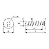 Certifix CFSSCSB4 BiMetal A4, 4.8 x 24mm Countersunk Standing Seam screw