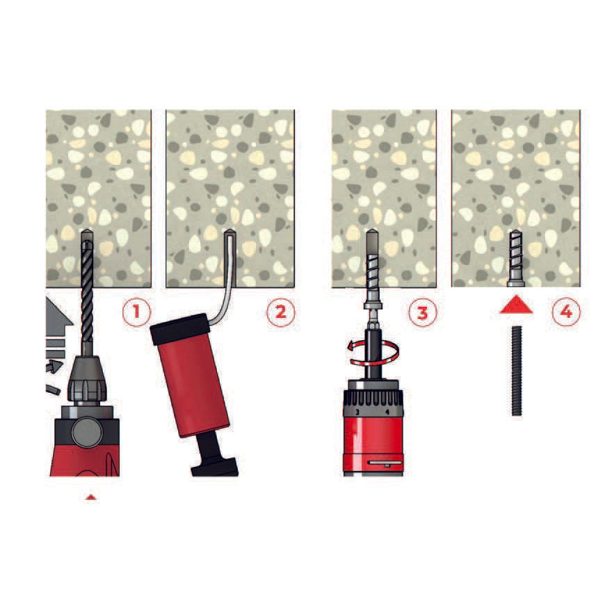 Certifix CFCSMG concrete screw 12 x 40 / IM10 x 10 with internal metric thread zinc-plate TX60