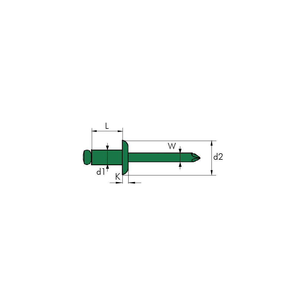Certifix Rivet DIN 7337 / ISO 15983 A2/A2 4.8 x 12