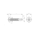 Certifix Pan head TX20 self drilling screw DIN 7504M light section A4 stainless 4.2 x 32
