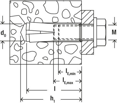 fischer EA II M6 x 30 R A4 stainless hammerset drop in anchor [048410]
