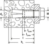 fischer EA II M6 x 30 R A4 stainless hammerset drop in anchor [048410]