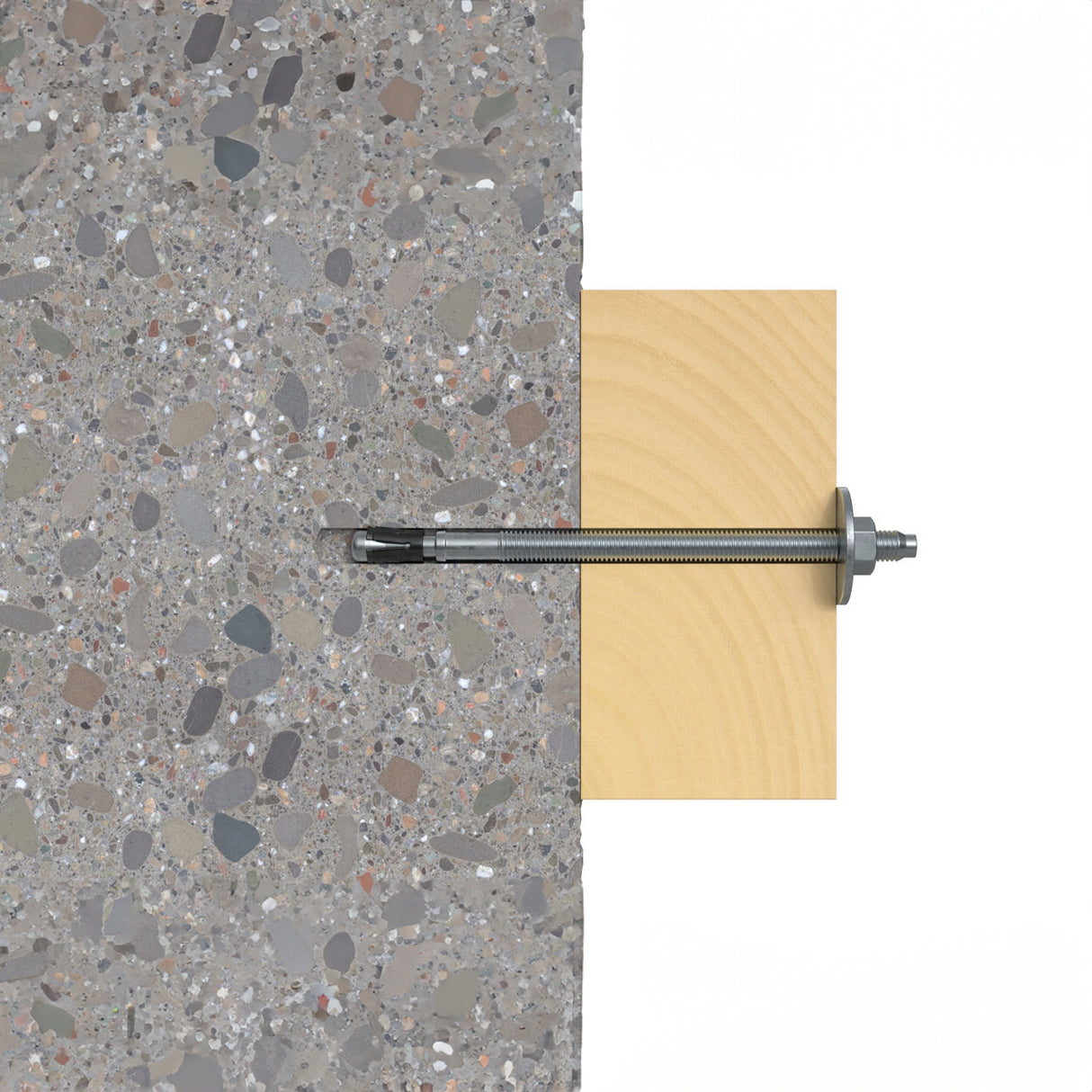 fischer FAZ II PLUS 16/160 GS R M16 x 283 stainless steel through bolt with large washer [564670]