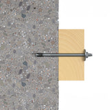 fischer FAZ II PLUS 16/160 GS R M16 x 283 stainless steel through bolt with large washer [564670]