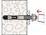 fischer FAZ II PLUS 20/160 ZP M20 x 302 zinc through bolt [564604]