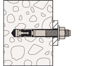 fischer FAZ II PLUS 20/160 ZP M20 x 302 zinc through bolt [564604]