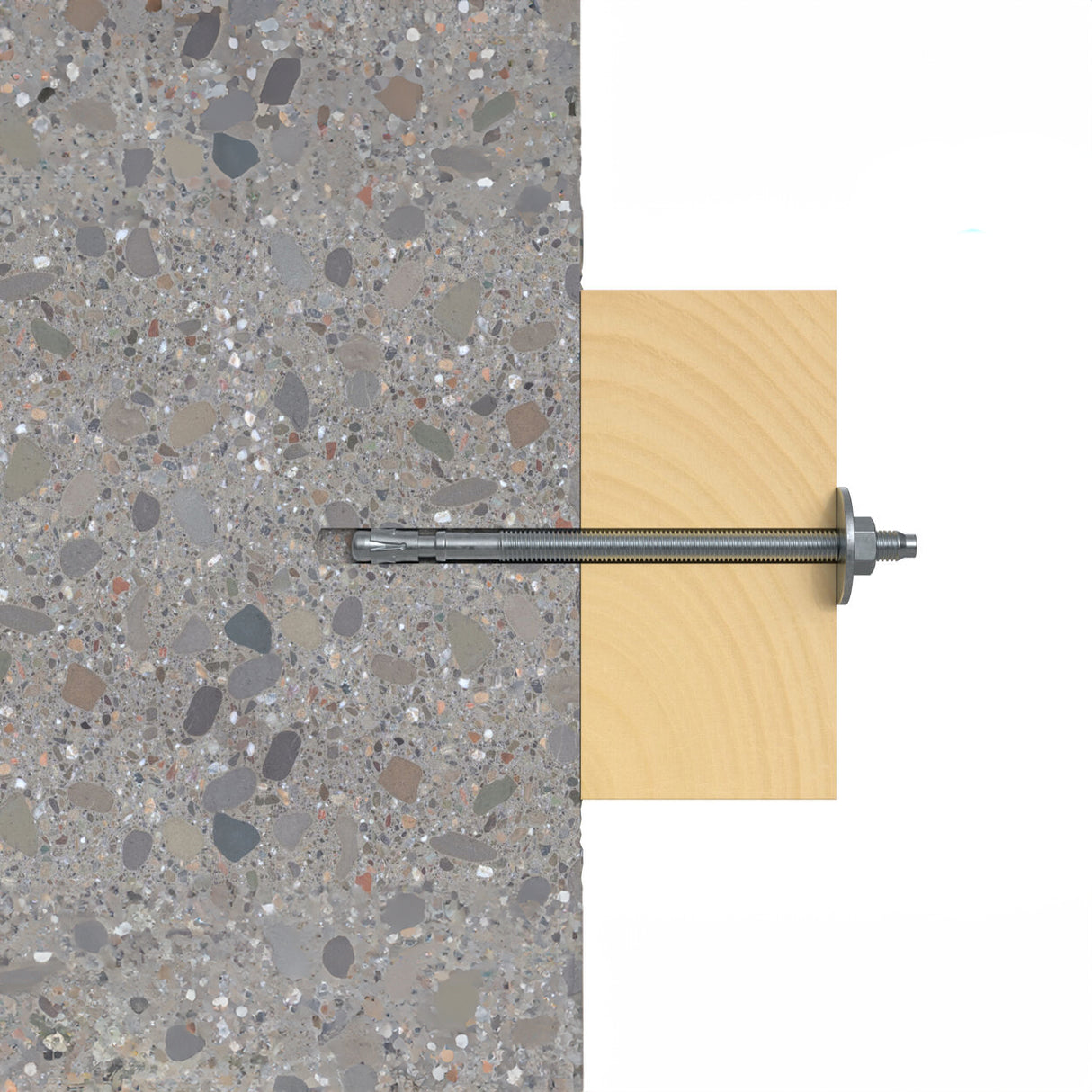 fischer FBN II 16/200 GS M16 x 320 Zinc through bolt with large washer [45593]