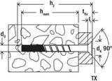 fischer ULTRACUT FBS II 10x65 10/-/- SK R Countersunk head A4 Stainless Concrete Screw [543582]