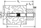 fisher FH II 12/25 S R Stainless steel Sleeve anchor with hexagonal head [510926]