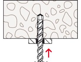 Fischer FNA II 6 x 110/75 Zinc push through hammerset nail anchor with nail head [44118]