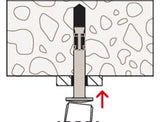 Fischer FNA II 6 x 110/75 Zinc push through hammerset nail anchor with nail head [44118]