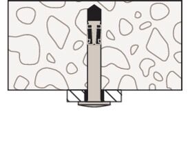 fischer FNA II 6 x 40/5 A4 push through hammerset nail anchor with nail head [44122]